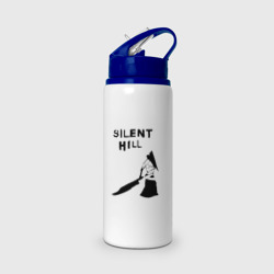 Бутылка для воды с трубочкой Silent hill силуэт