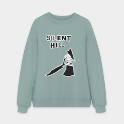 Мужской свитшот oversize без начеса хлопок Silent hill силуэт