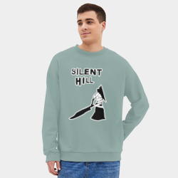 Мужской свитшот oversize без начеса хлопок Silent hill силуэт - фото 2
