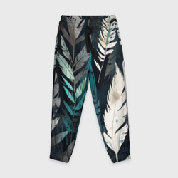 Детские брюки 3D Перья и листья