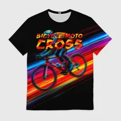 Мужская футболка 3D Bicycle moto cross