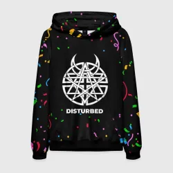 Мужская толстовка 3D Disturbed конфети