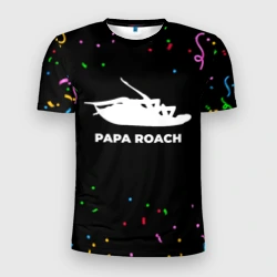 Мужская футболка 3D Slim Papa Roach конфети