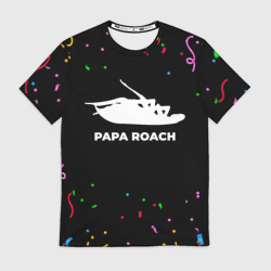 Мужская футболка 3D Papa Roach конфети