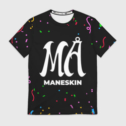 Мужская футболка 3D Maneskin конфети