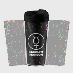 Термокружка-непроливайка Marilyn Manson конфети - фото 2