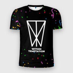 Мужская футболка 3D Slim Within Temptation конфети