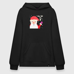 Худи SuperOversize хлопок Дед мороз приветствует 