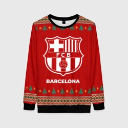 Женский свитшот 3D Barcelona new year