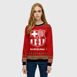 Женский свитшот 3D Barcelona new year - фото 2