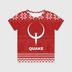 Детская футболка 3D Новогодний Quake