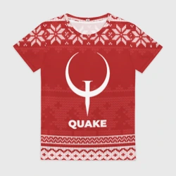 Женская футболка 3D Новогодний Quake