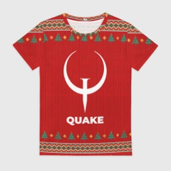 Женская футболка 3D Quake new year