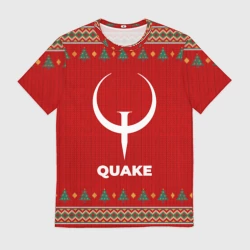 Мужская футболка 3D Quake new year