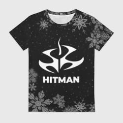 Женская футболка 3D Снежный Hitman