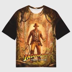 Женская футболка oversize 3D Инди Indiana Jones and the great circle