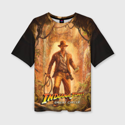 Женская футболка oversize 3D Инди Indiana Jones and the great circle