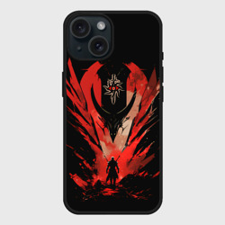 Чехол силиконовый для Apple iPhone 15 матовый Dragon age Inquisition art