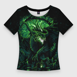Женская футболка 3D Slim Green dragon - Dragon Age
