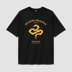 Женская футболка Oversize хлопок premium Shadow Dragons - Dragon Age