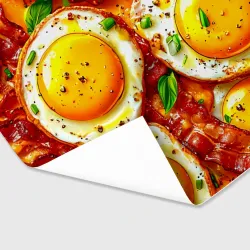 Бумага для упаковки 3D Яичница с беконом - фото 2