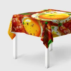 Скатерть 3D Яичница с беконом