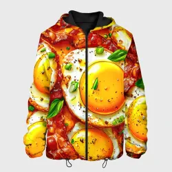 Мужская куртка 3D Яичница с беконом