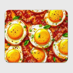 Прямоугольный коврик для мышки Яичница с беконом