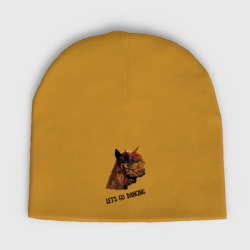 Женская шапка демисезонная Тусер-лама в очках