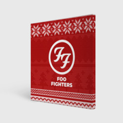 Холст квадратный Новогодний Foo Fighters