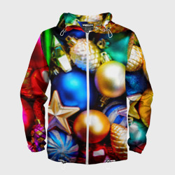 Мужская ветровка 3D Новогодние украшения