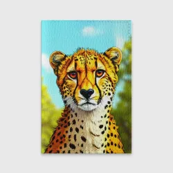 Обложка для паспорта матовая кожа Взгляд гепарда
