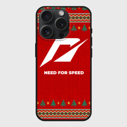 Чехол силиконовый для Apple iPhone 15 Pro Мax матовый Need for Speed new year