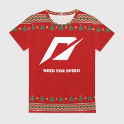 Женская футболка 3D Need for Speed new year