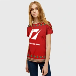 Женская футболка 3D Need for Speed new year - фото 2