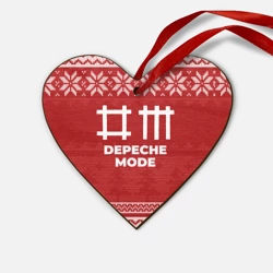 Деревянная игрушка Сердце Новогодний Depeche Mode