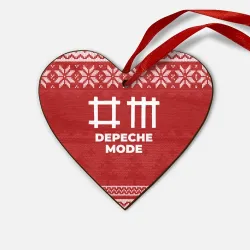 Деревянная игрушка Сердце Новогодний Depeche Mode