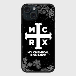 Чехол силиконовый для Apple iPhone 15 матовый Снежный My Chemical Romance