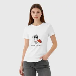 Женская футболка хлопок Плакать и снимать - фото 2
