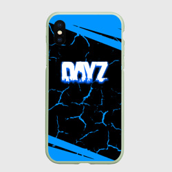 Чехол для iPhone XS Max матовый Dayz полосы трещины лого