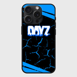 Чехол силиконовый для Apple iPhone 15 Pro матовый Dayz полосы трещины лого