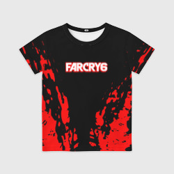 Детская футболка 3D Farcry6 краски красные