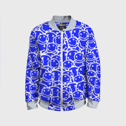 Детский бомбер 3D Nirvana logo blue