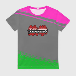 Женская футболка 3D Tekken краски неоновые