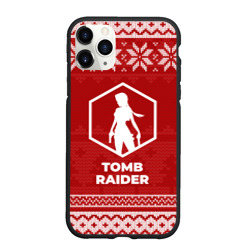 Чехол для iPhone 11 Pro Max матовый Новогодний Tomb Raider