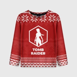 Детский лонгслив 3D Новогодний Tomb Raider