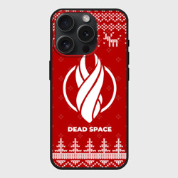 Чехол силиконовый для Apple iPhone 15 Pro матовый Новогодний Dead Space с оленями