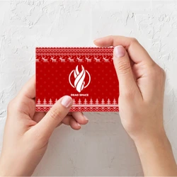 Поздравительная открытка Новогодний Dead Space с оленями - фото 2