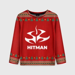 Детский лонгслив 3D Hitman new year