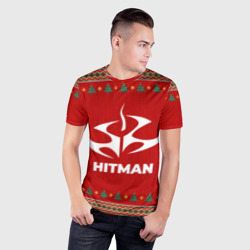 Мужская футболка 3D Slim Hitman new year - фото 2